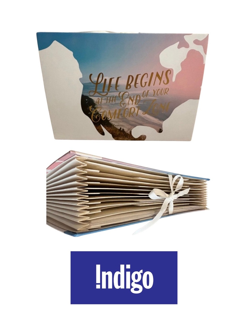 Indigo “Life Begins At The End Of Your Comfort Zone” Accordion File Folder